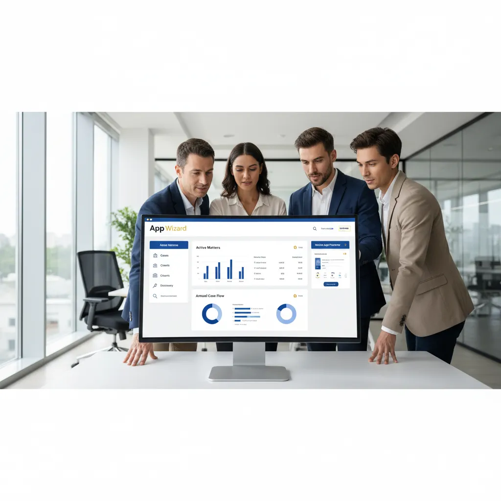 Modern law office environment showcasing professional workspace and team collaboration for legal firms