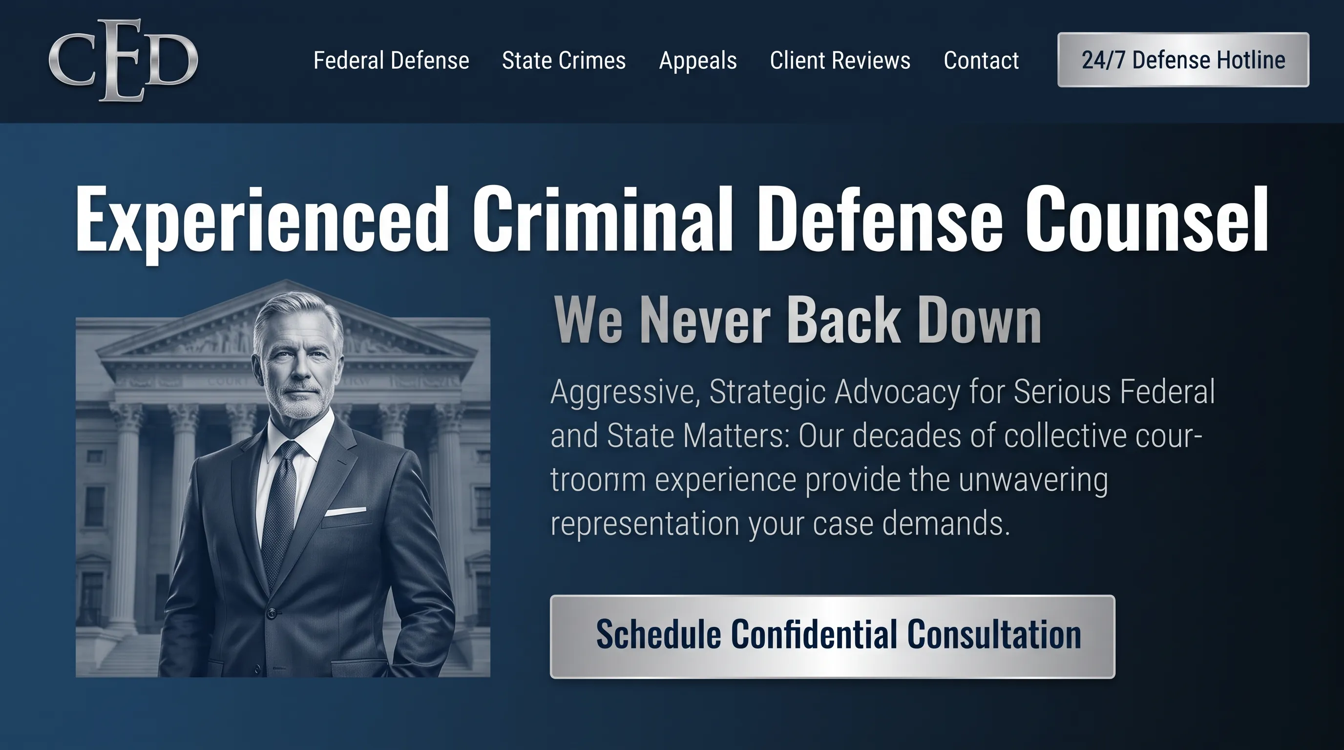 Professional Navy & Gray Attorney Design