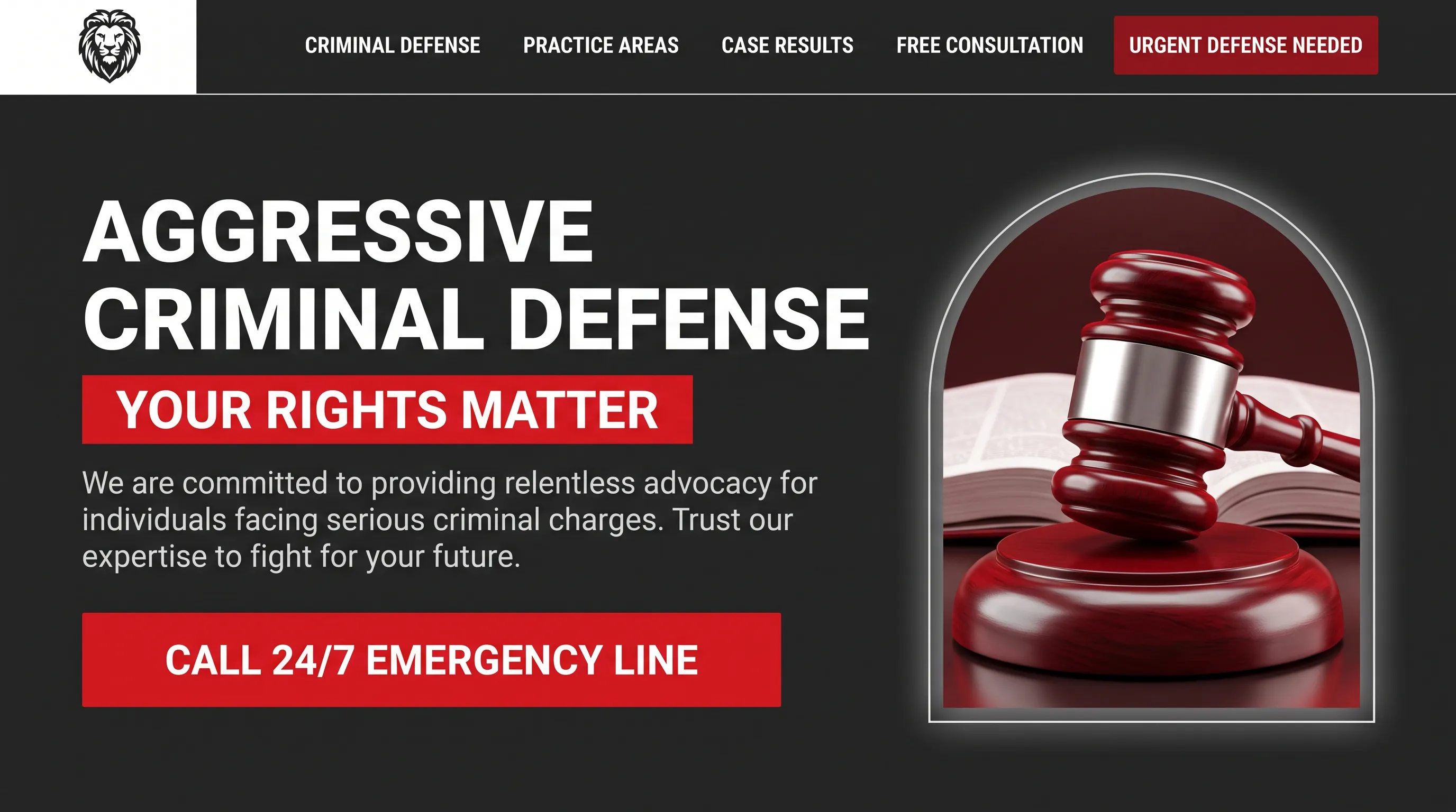 Aggressive Defense with Red & Dark Design