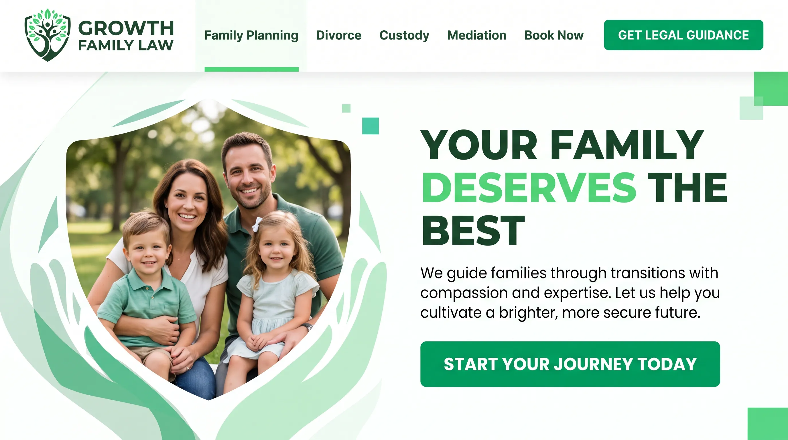 Growth-Focused Green & White Design