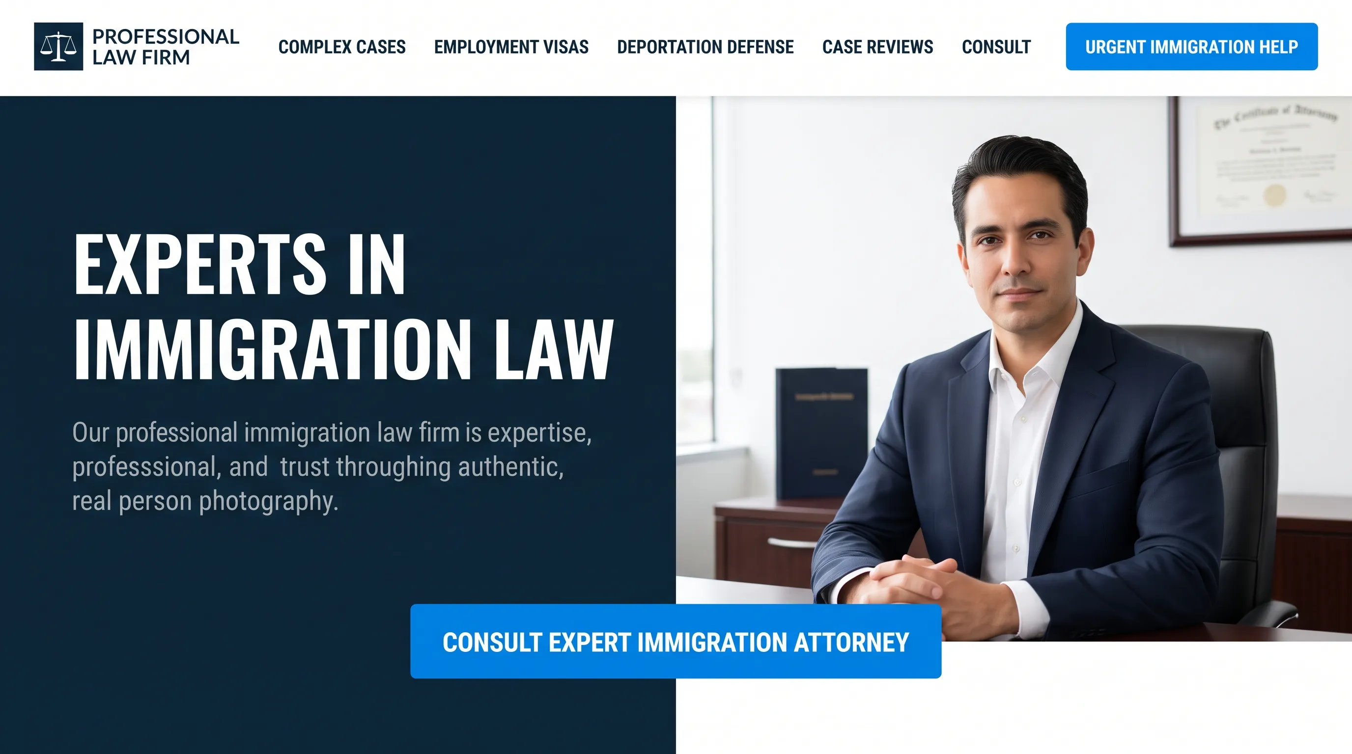 Clean Professional Navy & Blue Design