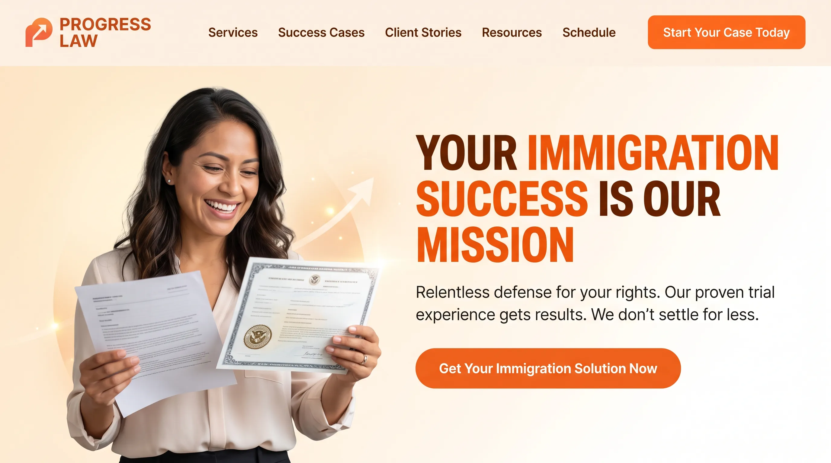 Optimistic Orange & Cream Design