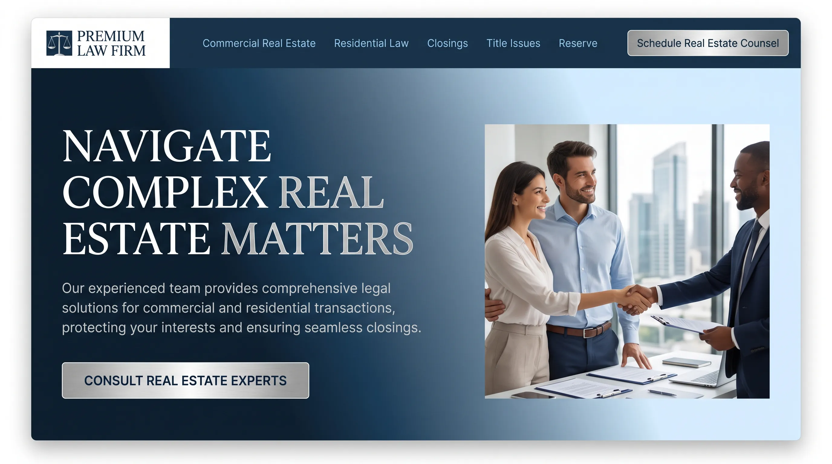 Professional Navy & Gray Attorney Design